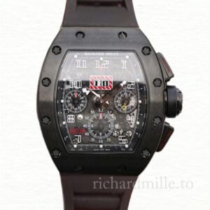 Richard Mille RM011 Automatic Men Rubber Band Watch Transparent Dial