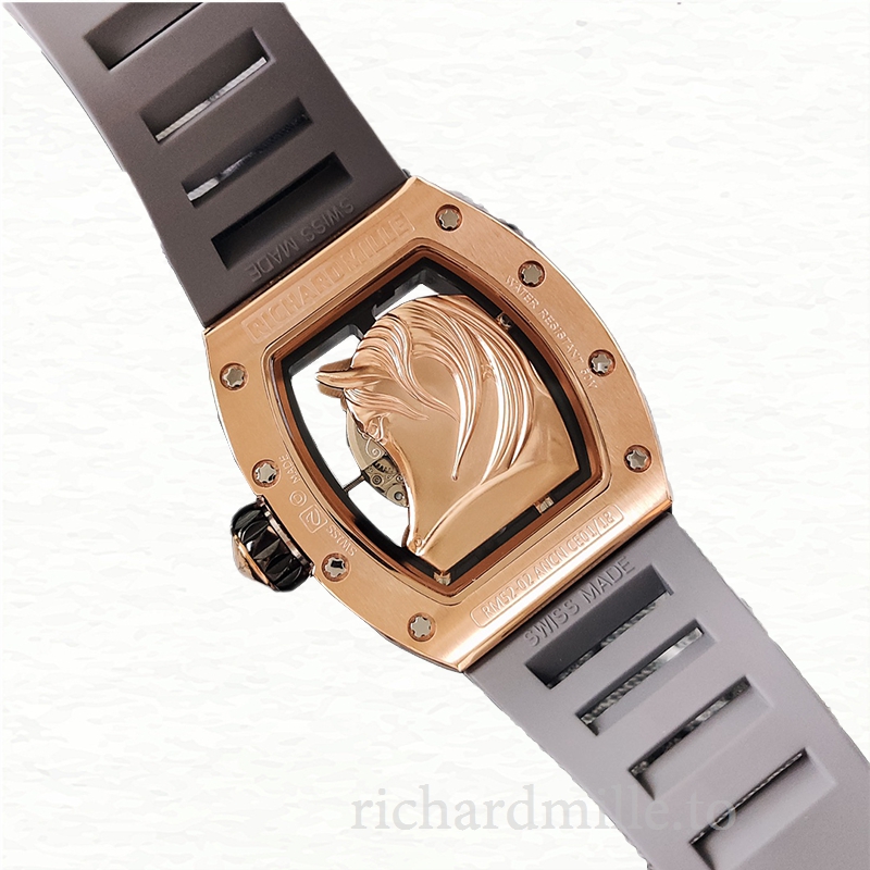 Richard Mille RM52-02 Ndị nwoke Mechanical Rubber Band Horse Dial