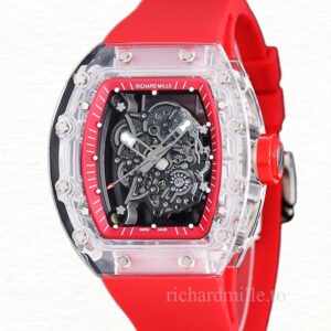 Richard Mille RM 055 Men Automatic Watch Rubber Band Acrylic